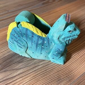 Vintage Dead Stock Wooden Iguana Tape Dispenser